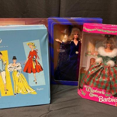 Sapphire dream barbie and vintage doll case