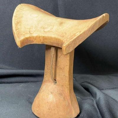 African wood head rest