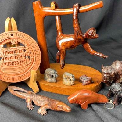 Animal collectibles including opium weights