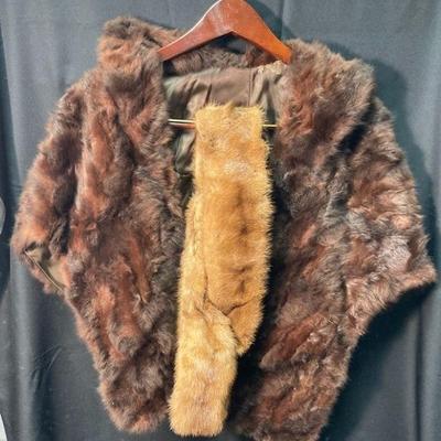Fur caplet and stole