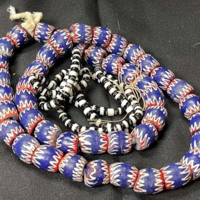 African trade beads two strands