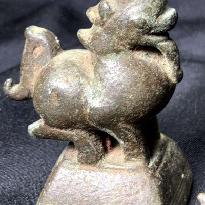 Antique burmese opium weights ten total