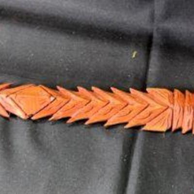 Carved wood war club