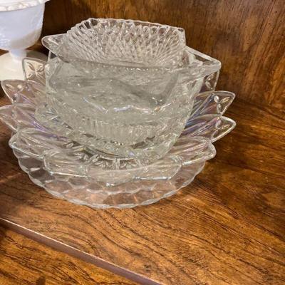 Crystal serving dishes 
