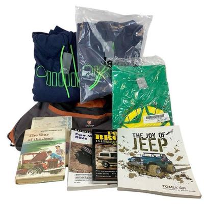 TEWA210 Jeep Lovers	2- New Jeep hoodies, one XL & one 2XL. One New Jeep XL T-shirt. 1st Edition "The Year of the Jeep"...