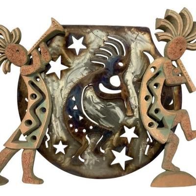 DOPA644 Kokopelli Large Wall Art	Two large wall plaques and one metal wall art.
