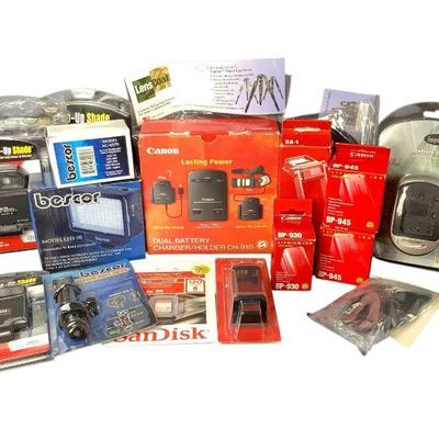 TICA610 Canon And More Battery Assortment	Boxes are opened but most appear unused. Parts appear present as shown on box.
