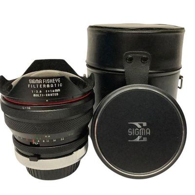 BEBO236 Sigma Fisheye Filtermatic 16mm Lens	Multi coated 1:2.6 f=16mm lens. Made in Japan. Comes with a case.
