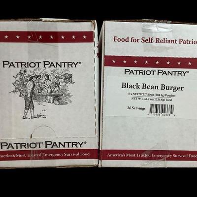 DOPA643 Patriot Pantry Survival Food 72 Servings	All boxes appear unopened, though boxes appear scuffed. All servings are of black bean...