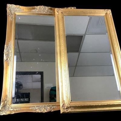 TICA607 Gold Gilt Mirror Duo	Two different size mirrors.
