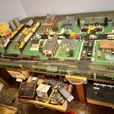 Huge model train town! 