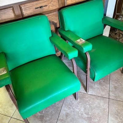 Sale Photo Thumbnail #49: Office/waiting room vinyl chairs with built-in ashtrays!