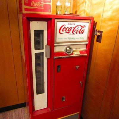 Working 1960s Coca-Cola vending machine