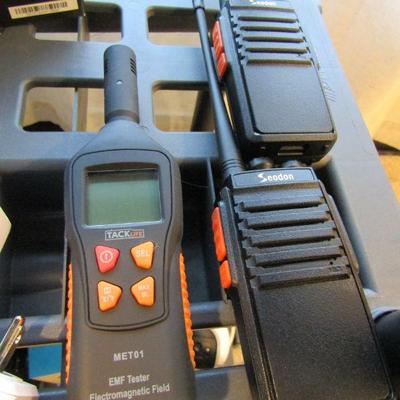 EMF detector & walkie talkies for ghost hunting