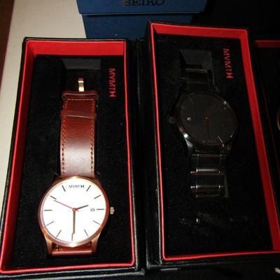 Handsome MVMT, Seiko & Invicta watches