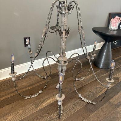 Ethan Allen 6 arm chandelier
