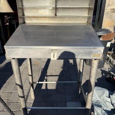 Industrial Factory Salvage Vintage Steel Desk