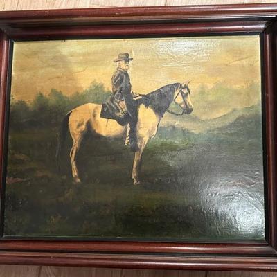 Antique Remarque painting ( painting over a print) 