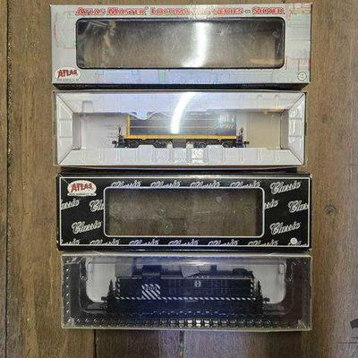 #10110 • (2) Atlas Silver HO Scale Model Train Locomotives
