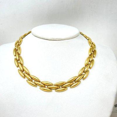 #600 • 18k Gold Cartier Gentiane Link Necklace, 54g
