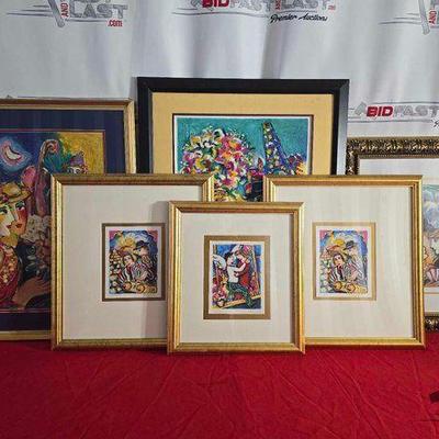 #2166 • (6) Signed Zamy Steynovitz Framed Prints
