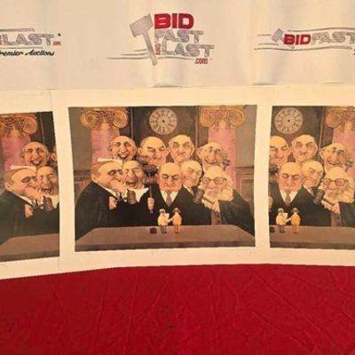 #2142 • (7) "May It Please the Court" Signed Charles Bragg Prints
