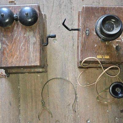 #10582 • Antique Telephone Ringer and Telephone
