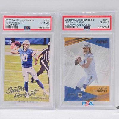 #1880 • (2) Justin Herbert Framed Rookie Cards
