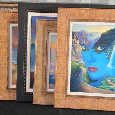 #2230 • (6) Jim Warren Framed Canvas Giclees
