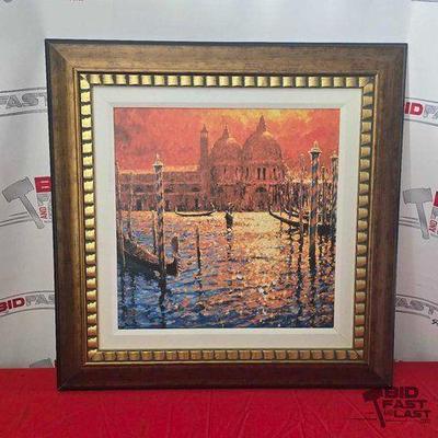 #2150 • "Golden Afternoon" Signed Marco Mavrovich Framed Giclee Can...
