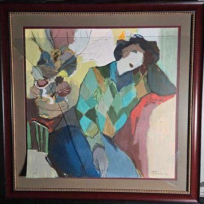 #2128 • "Marianne" Signed Itzchak Tarkay Framed Print
