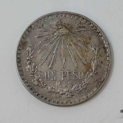 #1405 • 1924 Mexico Silver One Peso
