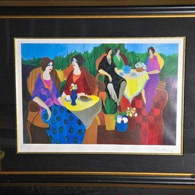 #2126 • "Morning Social" Signed Itzchak Tarkay Framed Print
