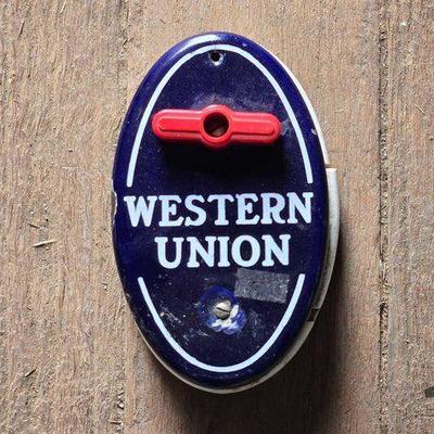 #10614 • Porcelain Western Union Call Box
