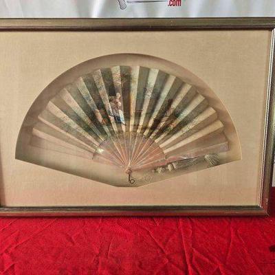 #2138 • Mother of Pearl Silk Framed Hand Fan
