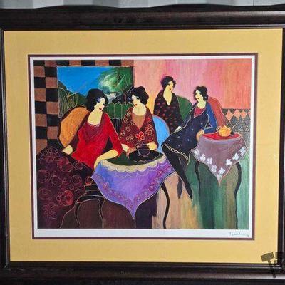 #2120 • "Two by Two" Signed Itzchak Tarkay Framed Print
