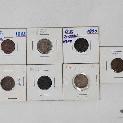 #1501 • (7) 1859-1936 U.S. Pennies
