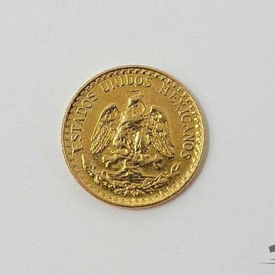 #1219 • Gold 1945 Mexico 2 Pesos Token
