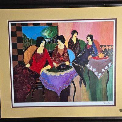 #2122 • "Two by Two" Signed Itzchak Tarkay Framed Print
