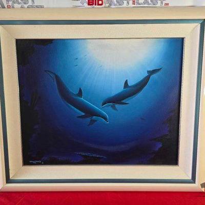 Sale Photo Thumbnail #69: #2102 • Signed Robert Wyland Original Framed Canvas
