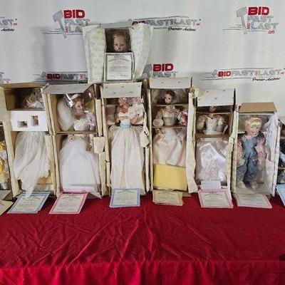 #2284 • (9) The Ashton-Drake Galleries Porcelain Dolls with Certificates of A...
