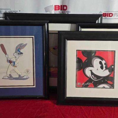 #2162 • (5) Framed Cartoon Character Artworks
