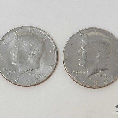 #1514 • 1972 & 1980 Kennedy Half Dollars
