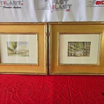 #2130 • (2) Signed A. Bohm Framed Prints
