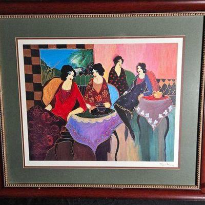 #2124 • "Two by Two" Signed Itzchak Tarkay Framed Print
