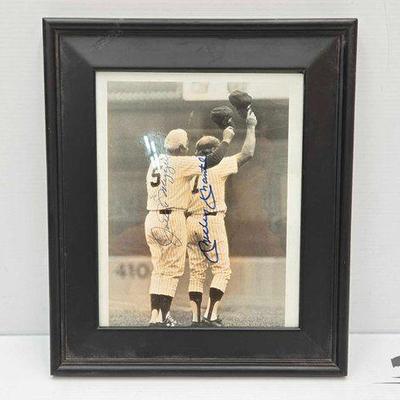 #1846 • New York Yankees Mickey Mantle & Joe Dimaggio Signed Phot...
