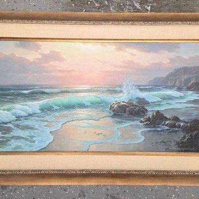 #5238 • Signed Anton Gutknecht Framed Canvas Artwork

