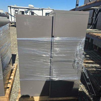 #90058 • (1) Metal Filing Cabinet and (6) Metal Pedestal Filing Cabinets

