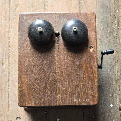 #10566 • Santa Fe Woodem Wall Telephone
