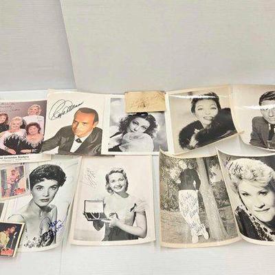 #1967 • (12) Celebrity Photos & Signatures, Some with Certificates of...
